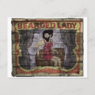 Beared Lady  Canival Banner Briefkaart