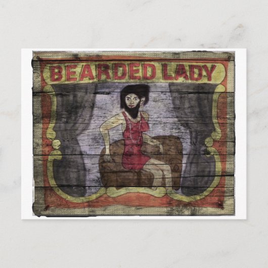 Beared Lady  Canival Banner Briefkaart (Voorkant)