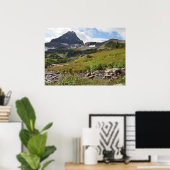 Bearhat Mountain en gletsjerrivier Poster (Thuiskantoor)