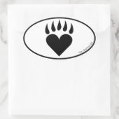BearHeart Oval Sticker (Sac)