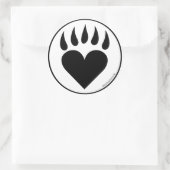 BearHeart Ronde Sticker (Tas)