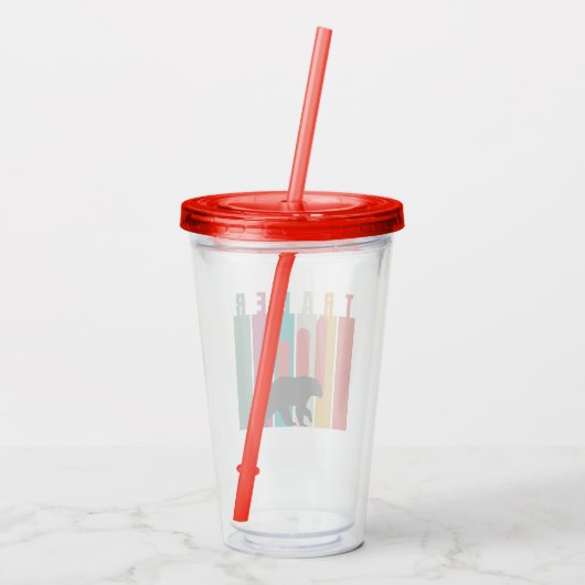 Bearish market | Trader | Simple design Acryl Drinkbeker (Achterkant)