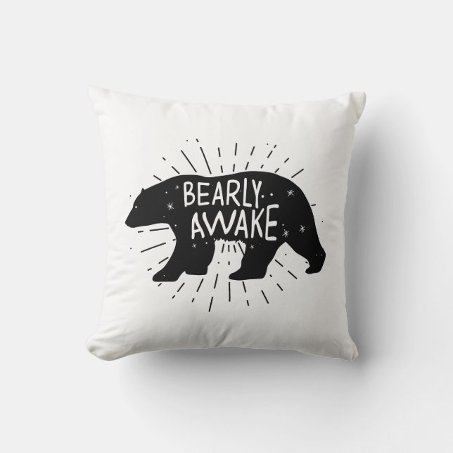 Bearly Awake Kussen (Voorkant)