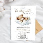 Bearly Cute Baby Shower Invitation | Neutral Teddy