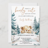Bearly Wait Baby Shower Invitation | Woodland Bear (Devant)