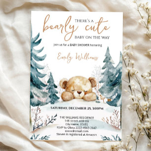 Bearly Wait Baby Shower Uitnodiging   Woodland Bee