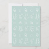 Bearly Wait Bear Mint Green Baby shower Invitation (Dos)