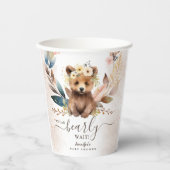 Bearly Wait Beer Baby shower Paper Cup Papieren Bekers (Voorkant)
