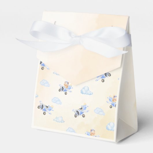 Bearly Wait Beer en Wolken Patroon Baby Shower Bedankdoosjes (Voorkant Zijde)