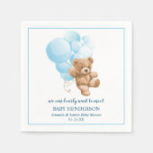 Bearly Wait Blauwe Teddydbeer Servetten (Voorkant)