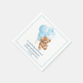 Bearly Wait Blauwe Teddydbeer Servetten (Hoek)