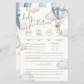 Bearly Wait Blue Baby Predictions Game (Voorkant / Achterkant)