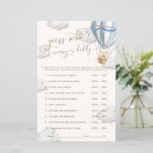 Bearly Wait Blue Guess Who Baby Shower Game (Staand voorkant)