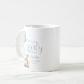 Bearly Wait Blue Teddy Bear Baby shower Café Mug (Devant gauche)