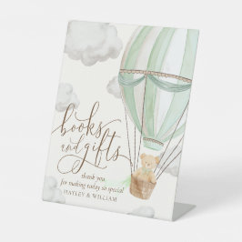 Bearly Wait Boeken en geschenken Baby shower Reclamebord Met Voetstuk