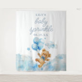 Bearly Wait Boy Baby shower Sprinkle Foto Prop Wandkleed (Voorkant)