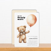 Bearly wait gender neutre baby shower Invitation