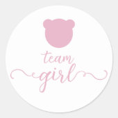 Bearly Wait Gender Reveal Beer Raad het geslacht Ronde Sticker (Voorkant)