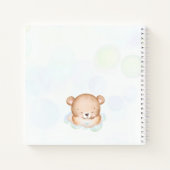 Bearly Wait Green Blue Boy Baby shower Livre d'inv (Dos)