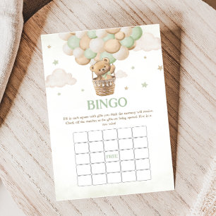 Bearly Wait Groene Beer Babyshower Bingo Spel