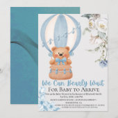 Bearly Wait Hot Air Ballon Baby Shower Invitation (Devant / Derrière)