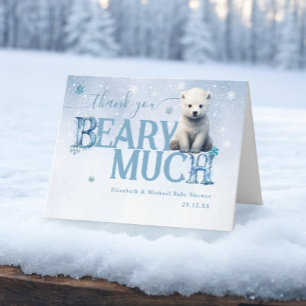 Bearly Wait IJsbeer Winter Modern Bedankkaart