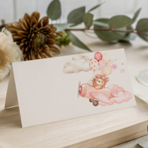 Bearly Wait Meisje Baby Shower Vouwkaart