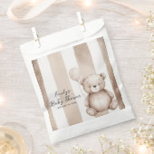 Bearly Wait Neutral Teddy Baby Shower Bedankzakje (Geknipt)