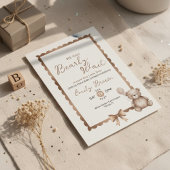 Bearly Wait Neutral Teddy Baby Shower Invitation