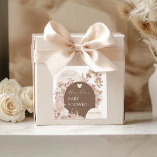 Bearly Wait Neutrale Teddybeer Baby Shower Sticker