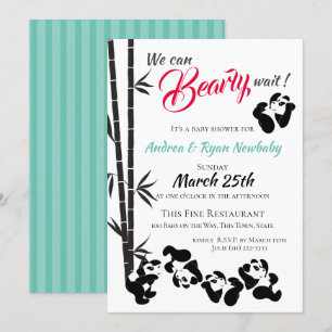 Bearly Wait Panda Baby shower Kaart