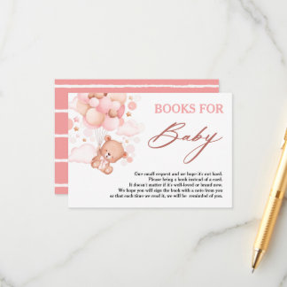 Bearly Wait Pink Teddy Bear Boeken voor Baby Informatiekaartje