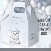 Bearly Wait Polar Beer Blauw Baby shower Medium Bedankdoosjes