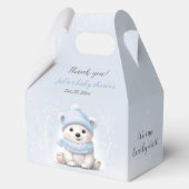 Bearly Wait Polar Beer Blauw Baby shower Medium Bedankdoosjes (Voorkant)