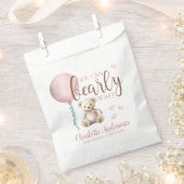 Bearly Wait Roze Teddy Bear Baby shower Favorieten Bedankzakje (Geknipt)
