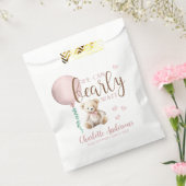 Bearly Wait Roze Teddy Bear Baby shower Favorieten Bedankzakje (Gezegeld)