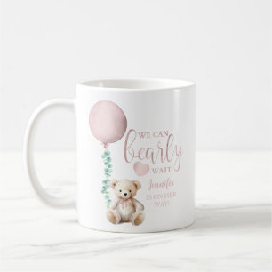 Bearly Wait Roze Teddybeer Baby shower Koffie Mok