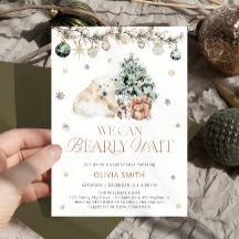 Bearly Wait Schattige Polar Beer Winter Baby showe