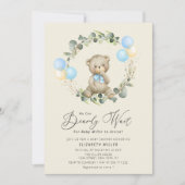 bearly wait teddy bear baby shower invitation (Devant)
