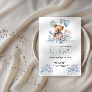 Bearly Wait Teddy Bear Baby shower Invitation