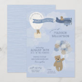 Bearly Wait Teddy Bear Baby shower Invitation (Devant / Derrière)