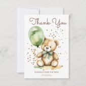Bearly wait teddy carte de remerciements de baby s (Devant)