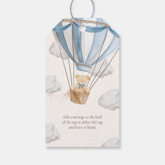 Bearly Wait Teddybeer knal het als ze knalt Cadeaulabel (Achterkant)