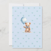 Bearly Wait - Teddybeer op een wolk Baby shower Kaart (Achterkant)