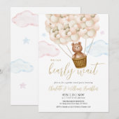 Bearly Wait Teddybeer Thema Geslacht Reveal Kaart (Voorkant / Achterkant)