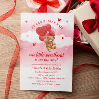 Bearly Wait Valentijns Baby Shower Uitnodiging