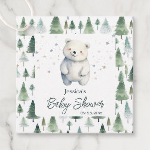Bearly Wait Winter Baby Shower Bedankjes Labels