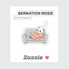 Bearnation Mode Panda Sticker – Lazy Vibes