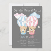 Bears & Balloons Genre Reveillez Party Invitation (Devant)