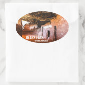 Bears Ears National Monument Ovale Sticker (Tas)
